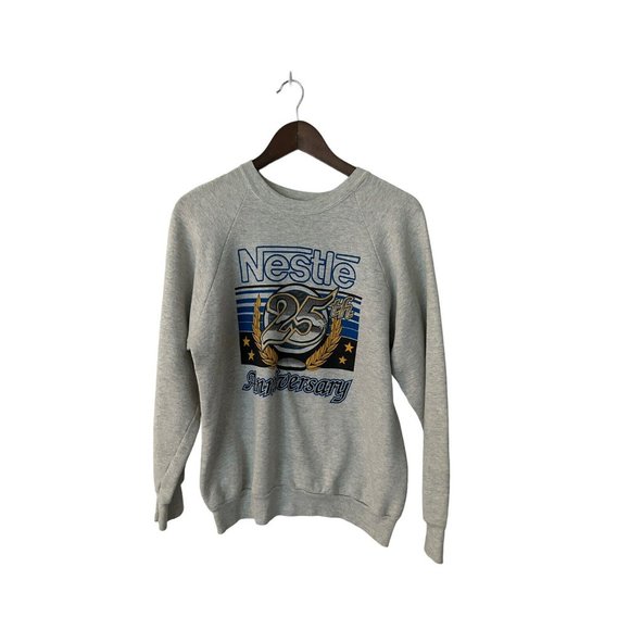 Vtg Fruit of the loom usa made 25th Nestle anniversary‎ crewneck sweatshirt - Picture 1 of 4